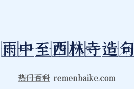 雨中至西林寺造句是什么意思的图片
